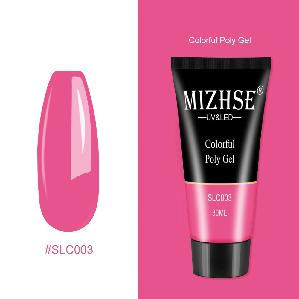 SLC003-30G MIZHSE Гель-лак для ногтей акриловый поли УФ-гель неоновый цвет светодиодный твердый строительный гель для ногтей гель для маникюра наращивание ногтей - Цвет: SLC003-30G