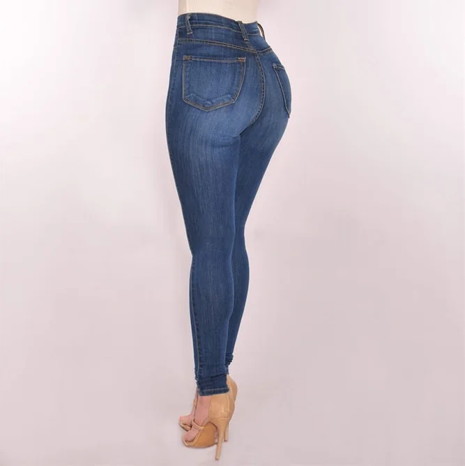 Jeans woman Plus Size High Waist Stretch Slim Five Button Jeans Women 2020