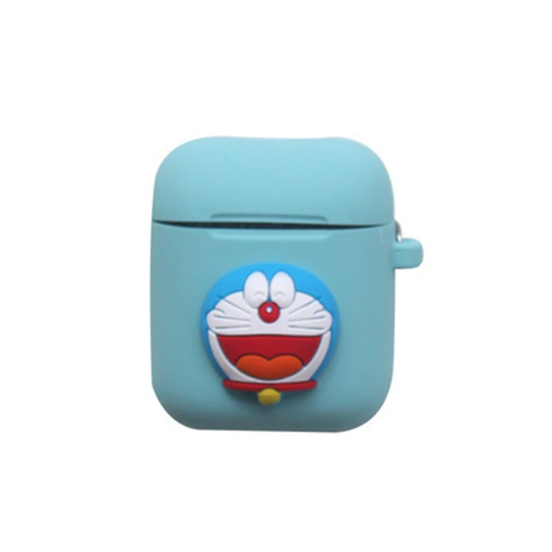 Мультяшный силиконовый роскошный чехол для Airpods с брелком для Airpods 1 2 hello kitty, защитный чехол Doraemon, чехол с коричневым медведем
