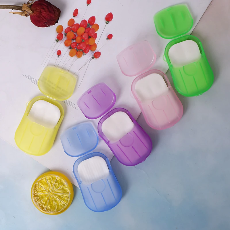 Hand-Soap Paper Disposable Scented-Slice Foaming-Box Travel Clean Mini for Outdoor Disinfecting
