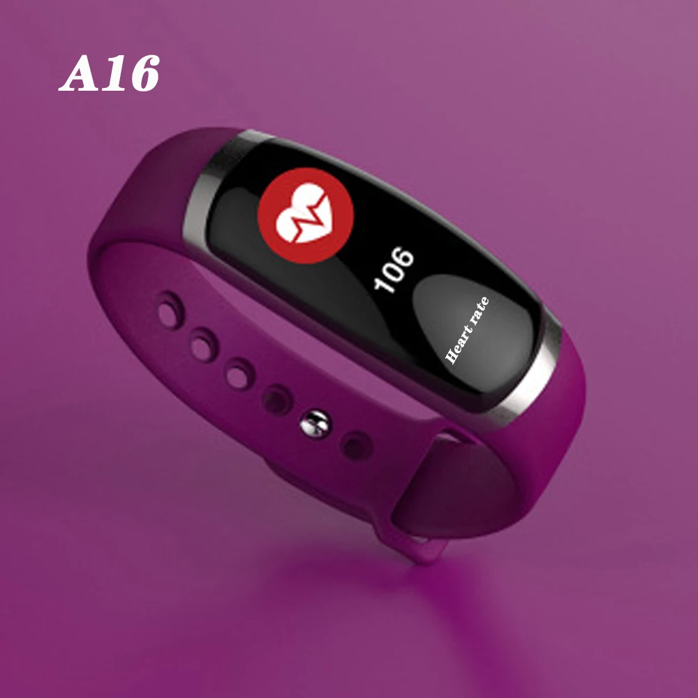 

A16 Smart Watch A16 Smart Bracelet IP67 Waterproof Heart Rate Bracelet Bluetooth 4.0 Fitness Tracker Touch Screen Alarm Clock