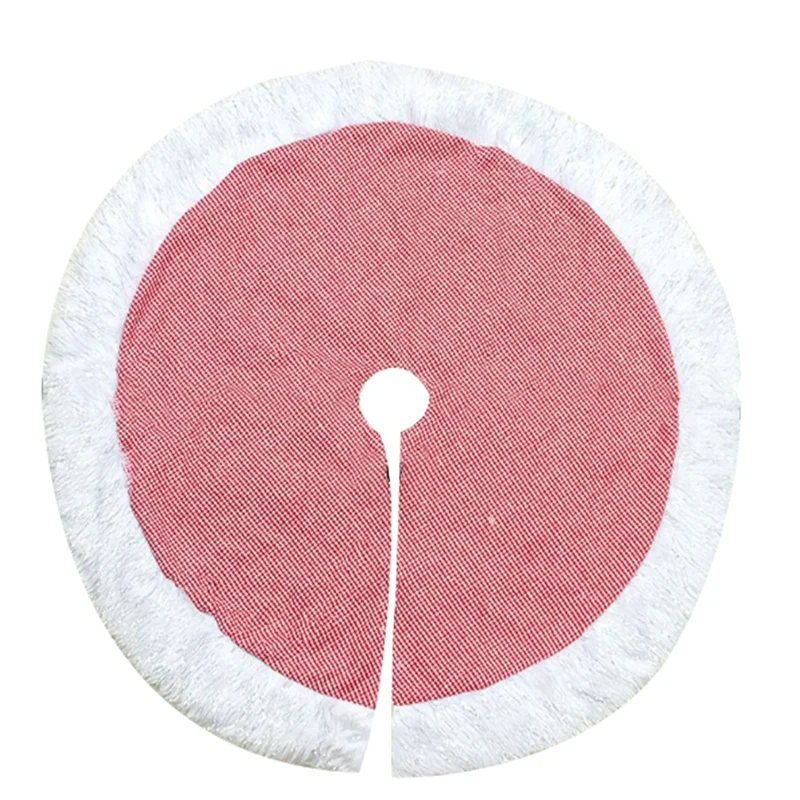 

Promotion! 1Pcs Christmas Tree Skirts Plush Fur Carpet Merry Christmas Decorations for Home Xmas Tree Skirts New Year Decoration