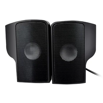 

1 Pair Laptop Clip Speaker Home Black Line Controller Soundbar Music Player Phone Computer MP3 Mini Portable USB Stereo Travel