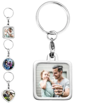 

Custom Made Photo Keychains Stainless Steel Handmade Family Picture Pendant Key Chains Customization Baby Child Dad Mom Brothers