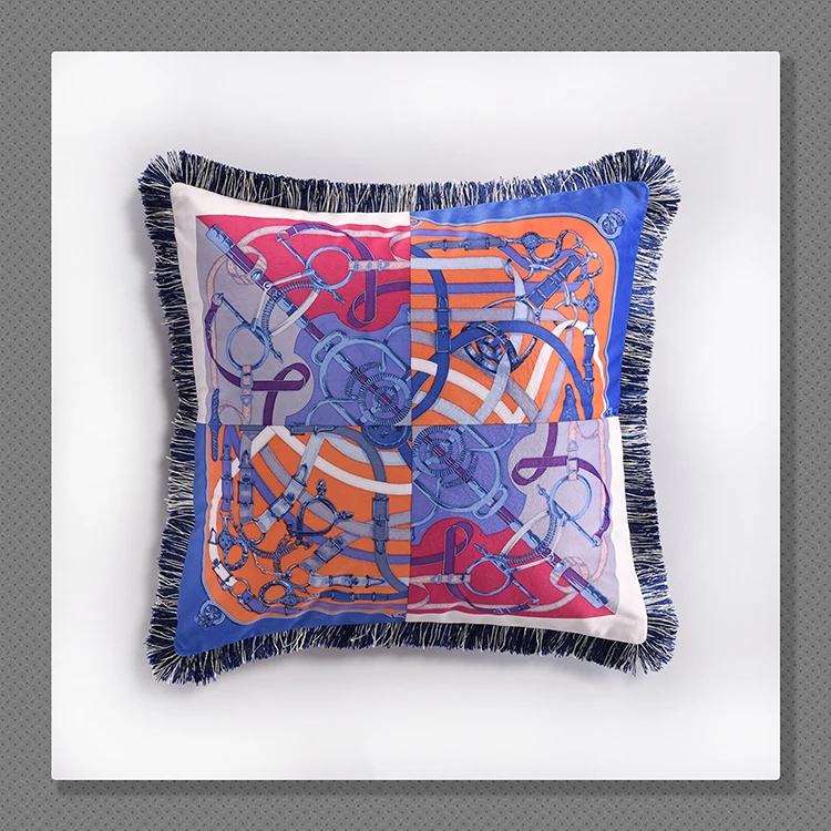 Luxury European Classical Christmas Hotel Velvet Tassel Cushion Cover Pillow Cover Pillowcase Home Decorative Sofa Throw Pillows