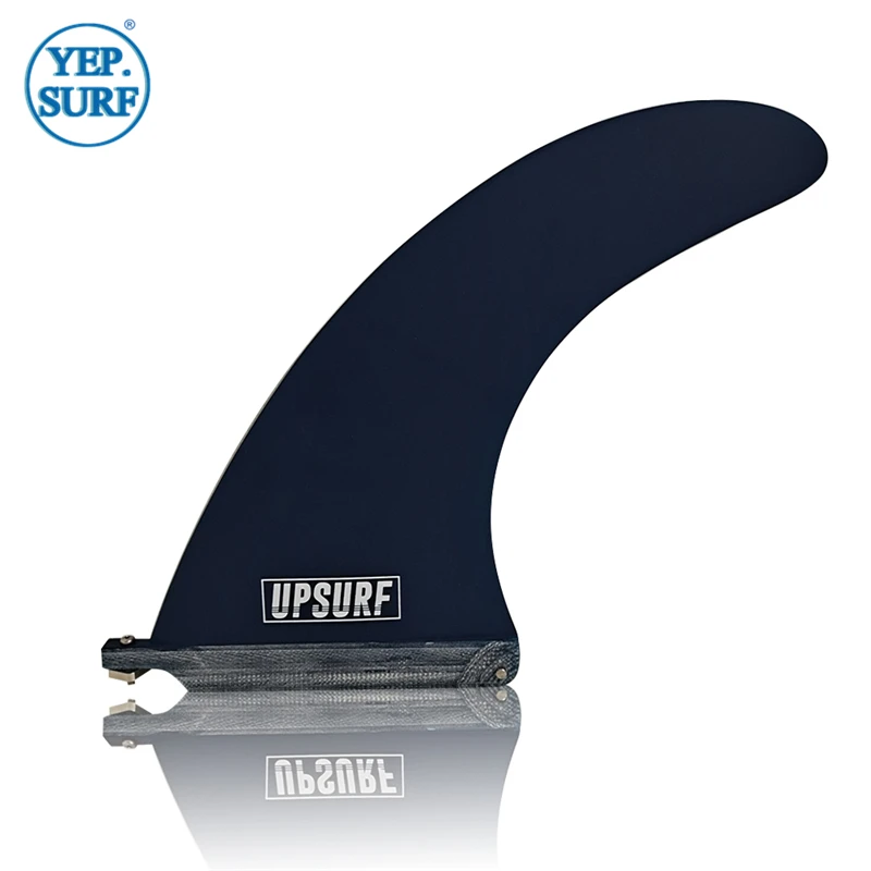 

â€œUpsurfâ€ dark Blue color Surf longboard fin 8/9 inch Barbatana Surf 8/9 Fin Fibreglass in Surfing single Fin stand up paddle