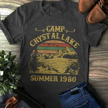 

2019 Hot Sale Super Fashion Camp Crystal Lake T-shirt, Friday the 13th Shirt, Jason Voorhees Shirt, H
