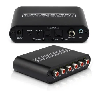 

1pcs/Lot Double Optical DTS/AC-3 Home Theater 5.1/2.1-Channel Audio Decoder Shipping Free