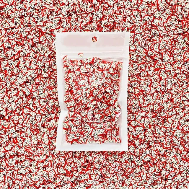 Pizza Slices 1000 шт фруктовые Ломтики для слизи Фрукты Fimo наполнитель для Lizun Diy талисманы клейкие аксессуары Принадлежности для ногтей украшение для мобильного телефона - Цвет: Pizza Slices