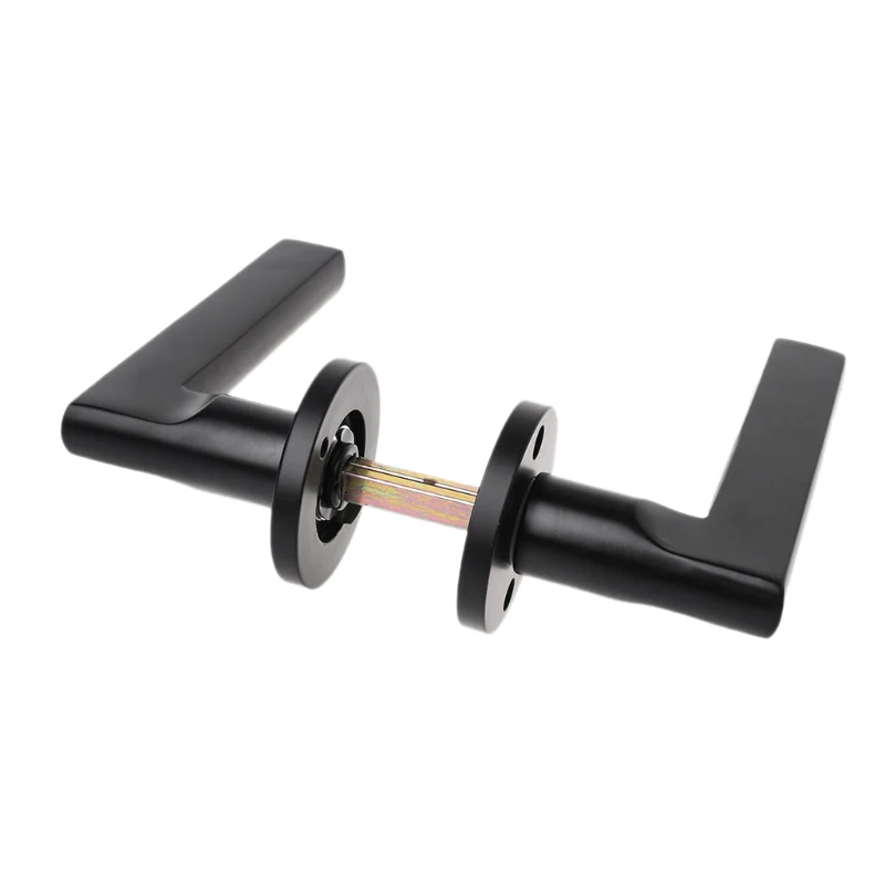 

Black Space Aluminum Door Handle Interior / Bedroom Door Lock Split Silent Door Lock ,Door Hardware