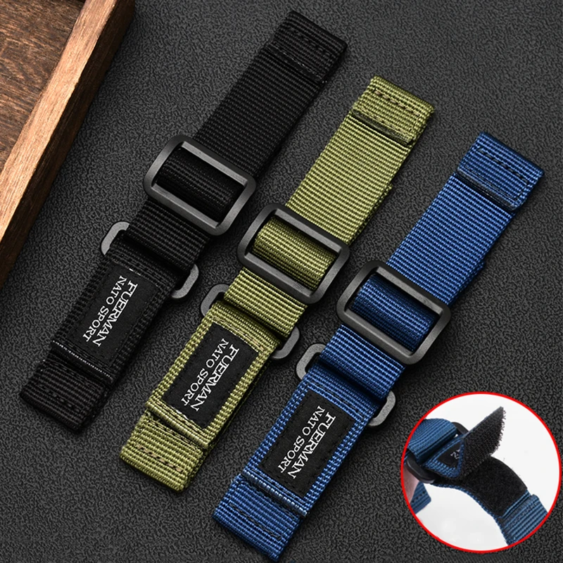 Nylon Watchband Outdoor Sports Strap Bracelet For Seiko 20mm 22mm 24mm  Man's Watch Strap Black Armygreen Blue Wristband Bracelet - Watchbands -  AliExpress