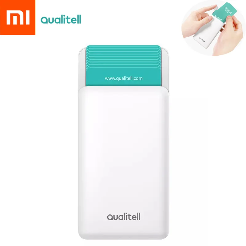 Xiaomi Mijia Qualitell держатель для карт, визитная карточка, раздвижная крышка, Электронная визитная карточка, легкомысленный, простой, банковский держатель для карт