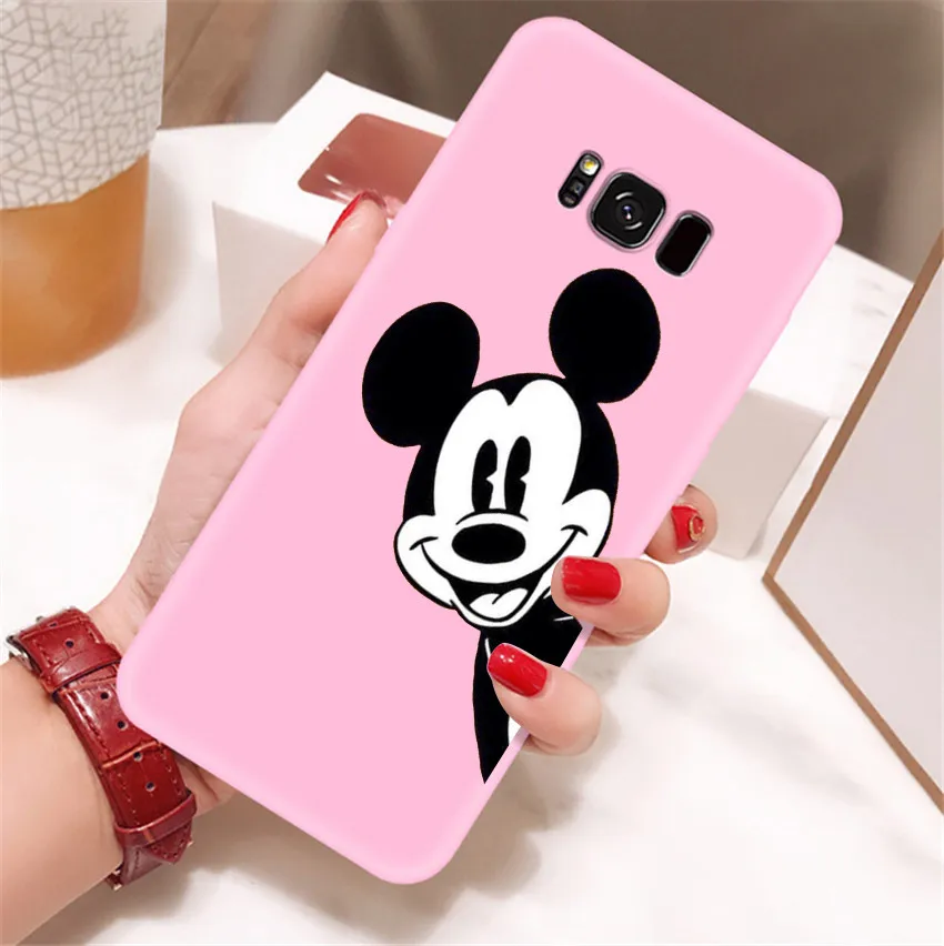 

Luxury Cute Protect Soft TPU Case for Samsung Galaxy s8 s9 plus s10 plus s10e lite note 9 Cartoon Mickey Mouse Phone Cases Capas