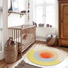 10 мм супер толстый скандинавский круглый ковер для гостиной Детская палатка круглый коврик Домашний коврик для входа в спальню коврик для кофейного столика