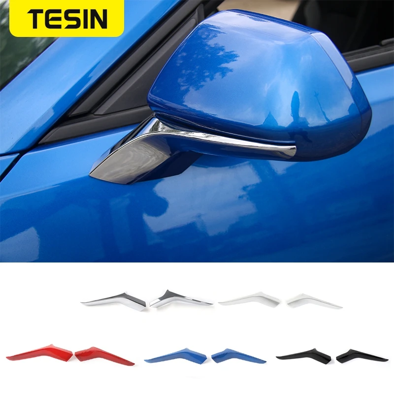 

TESIN ABS Carbon Fiber Car Side Door Rearview Mirror Trim Cover for Chevrolet Camaro 2017 Up Car Styling Exterior Accessories