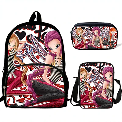 J9108 16 дюймов Escolares Kids world of Winx Mochila рюкзак для подростков, рюкзак для книг, рюкзак для детей, рюкзак для мальчиков и девочек, комплект школьных сумок - Цвет: J9108