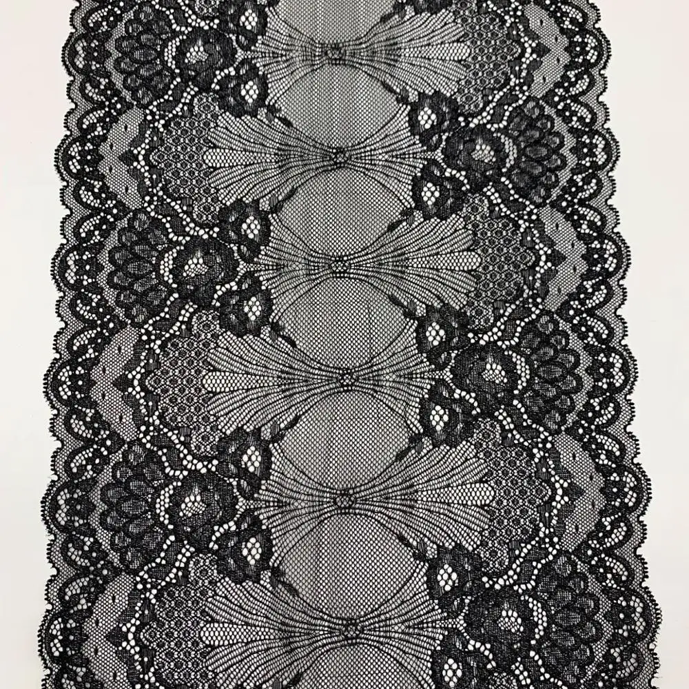 3y/lot Width 21.50cm Dark Apricot With Shiny Elastic Lace 3