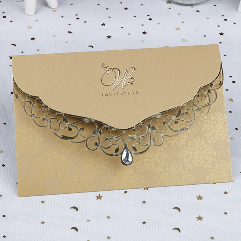 Laser Cut Wedding Invitation Card DIY Bussiness Greeting Card 1pcs