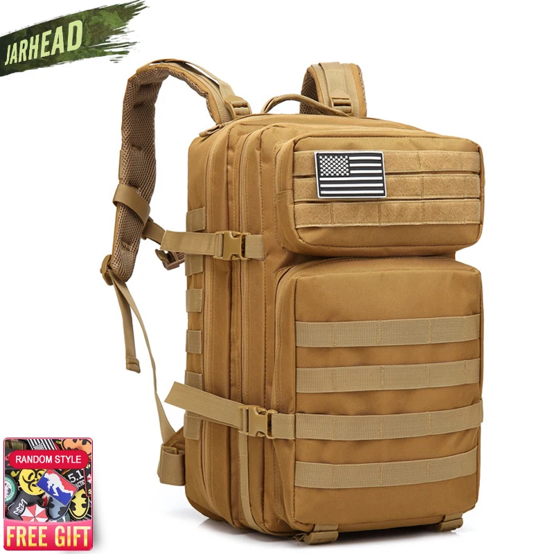 45L Large Capacity Man Army Tactical Backpack Military Assault Rucksack