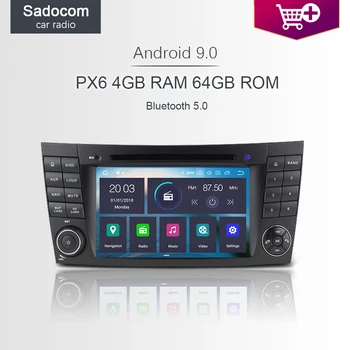 

PX6 2 din Android 10.0 Car DVD Player 64G ROM For Benz W211 W463 W219 W209 2004-2011 6 Core 4GB RAM car radio autoradio