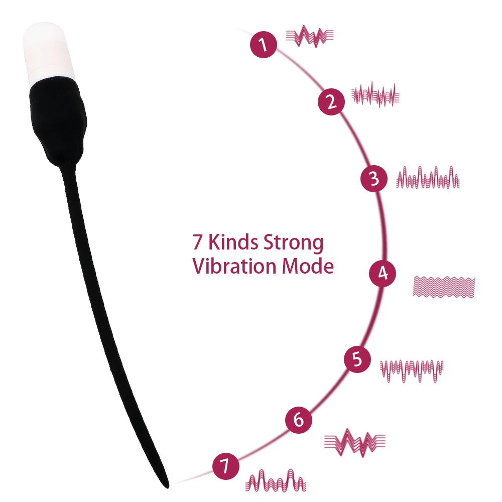 Urethral Dilators Penis Plug Vibrating Insertion Urethral Plug Catheter Sounds Vibrator Sex Toys for Men urethral dilator silicone urethral dilator