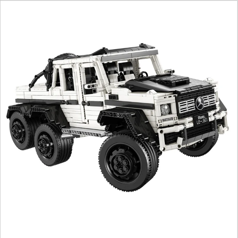 G63 статическая версия 1:8 строительный блок для моделирования автомобиля три моста 6 амортизация внедорожника головоломка Сборка строительный блок