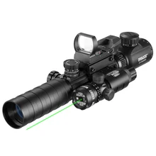  VOMZ 3-9X32 EGC Tactical Optic Red Green Illuminated Riflescope Holographic Reflex 4 Reticle Red Dot Combo Hunting Rifle Scope 