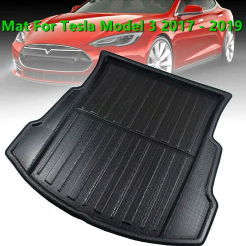 

Car Rear Trunk Cargo Mat Tray Floor Boot Carpet for Tesla Model 3 2017-2019