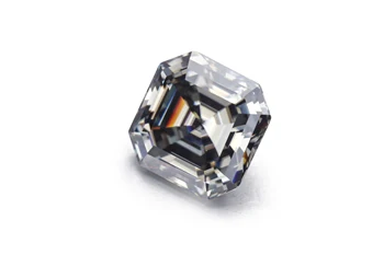 

Pretty Grey Moissanite VVS 8*8mm Asscher Cut 3ct Test Passed Possitive Loose Stone for Jewelry making