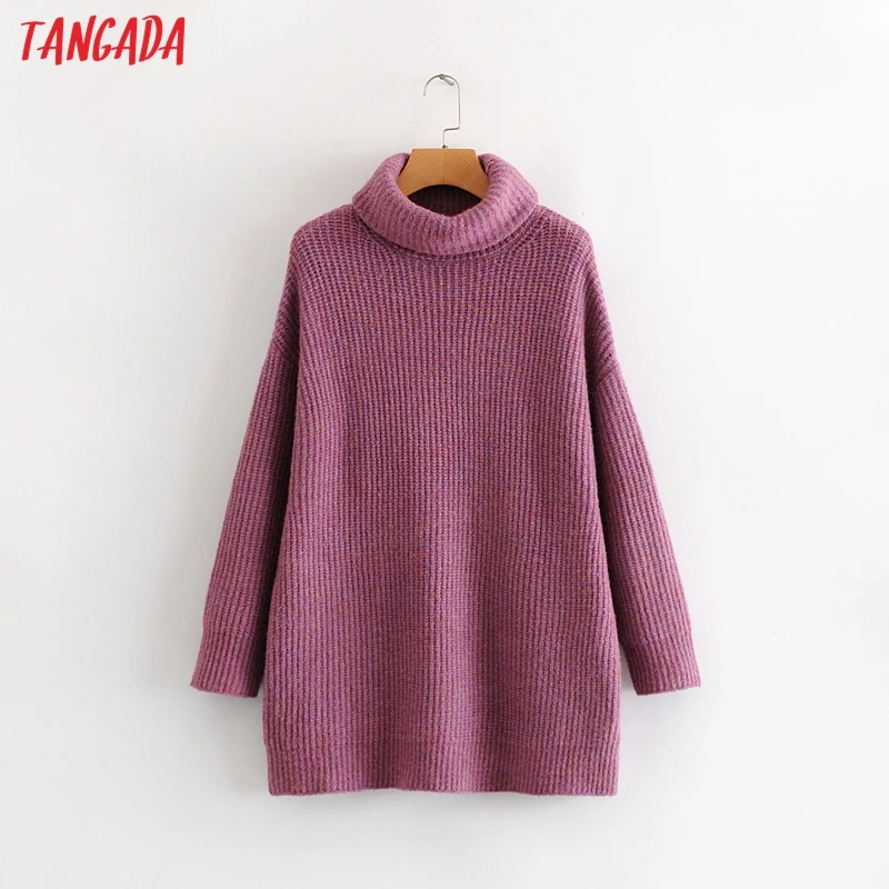 Goede Tangada Vrouwen Jumpers Coltrui Truien Oversize Winter Mode 2019 Lange Trui Jas Batwing Mouw Kerst Sweate HY135
