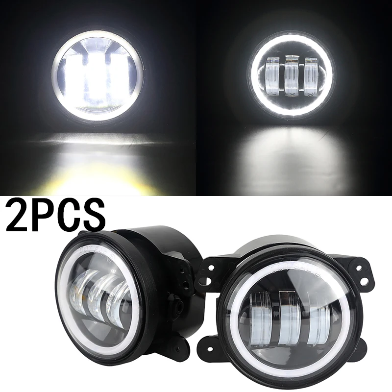 

1 Pair Lamp Car Lights Motorcycle Headlights Bulb Exterior Replacement 6000K Waterproof For Jeep Wrangler