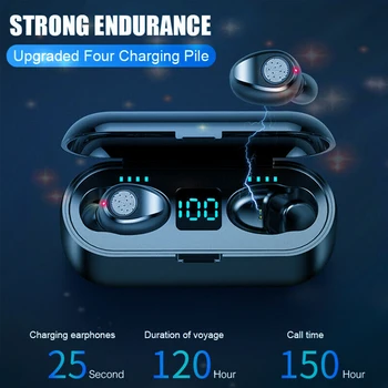 

Wireless Headphone Hifi Bluetooth super bass Earphone headset touch control Earbuds F9 for huawei pk i30 i80 tws