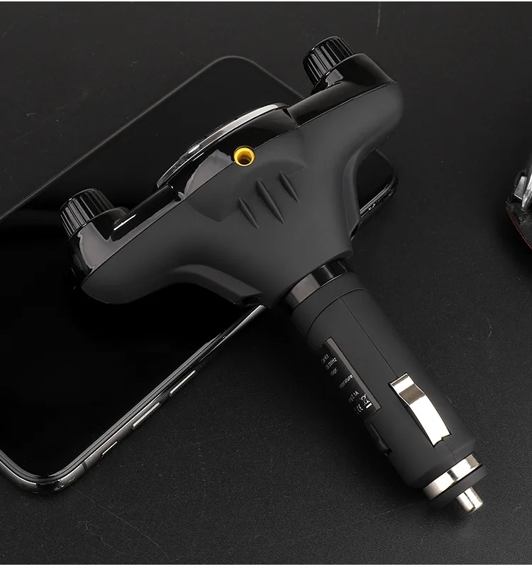 BT08 стиль с большим глазом двуглавый FM Bluetooth Hands-free автомобильный комплект MP3 Двойная Ручка Потрясающие огни большой дисплей экран напряжение