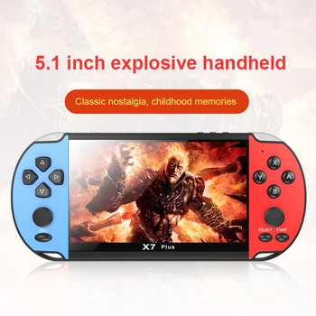 

X7 Plus 5.1Inch Handheld Gamepad With 2500mAh Battery Game Player Portable Retro Console 8Gb Double Rocker Game Console For Kids