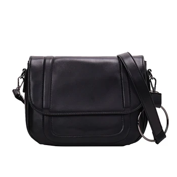 

New Women Fashion Messenger Bag Female Imitation Leather Shoulder Bag Black Simple Female Large Capacity Work Bags High Quality