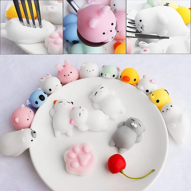 Mochi Squishy Animal Toys Stress Relief Toys Mochi Animals Toys  Mini Animals Cat Cute Kawaii Decompression Toy Christmas Gift 2
