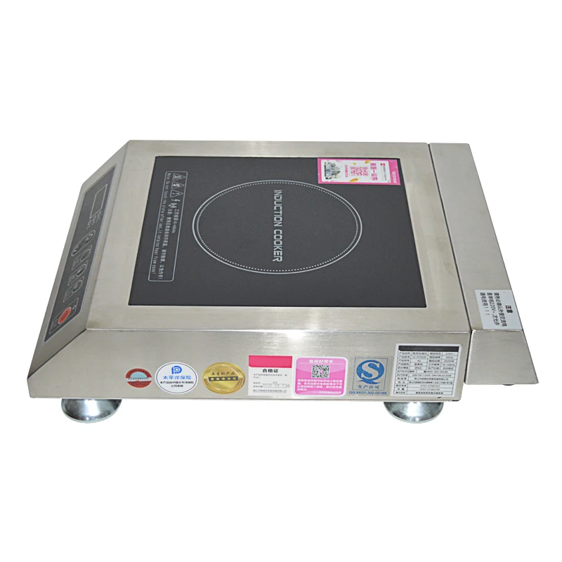 Commercial Induction Cooker 3500W Flat High Power Induction Cooker Industrial Hotel Stove Furnace Drum Sink 1pc