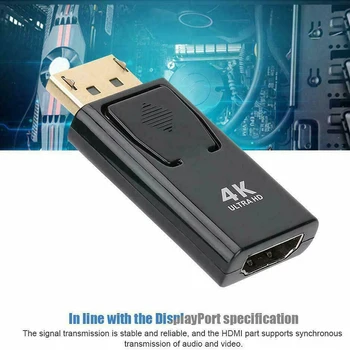 

DP To HDMI Max 4K 60Hz Displayport Adapter Male To Female Cable Converter DisplayPort to HDMI Adapter for PC TV Projector