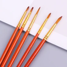 10 шт нейлоновые волосы акварель гуашь круглый заостренный наконечник художников набор кистей LX9A