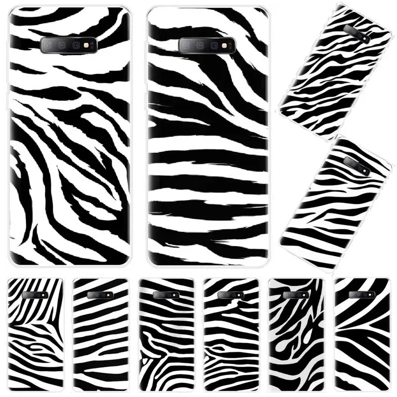 

Zebra print clip art animal Phone Case For Samsung Galaxy S5 S6 S7 S8 S9 S10 S10e S20 edge plus lite