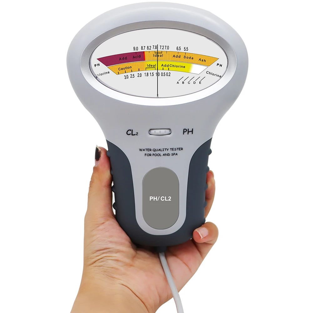 H90221b8d66e44349a46290a4e53d77fcR 2 in 1 Chlorine Meter PH Chlorine Tester PC-101 Level Portable Digital PH Meter Water Quality Pool Spa Analytical Instruments Mallzona