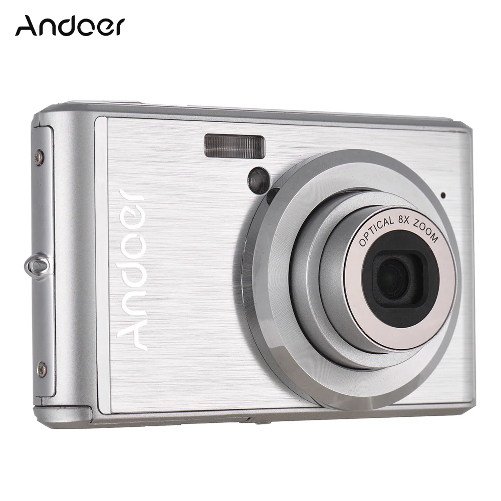 Andoer 20MP 1080P Цифровая видеокамера ЖК-экран с 2 перезаряжаемыми батареями 8X оптический зум анти-встряхивание камеры