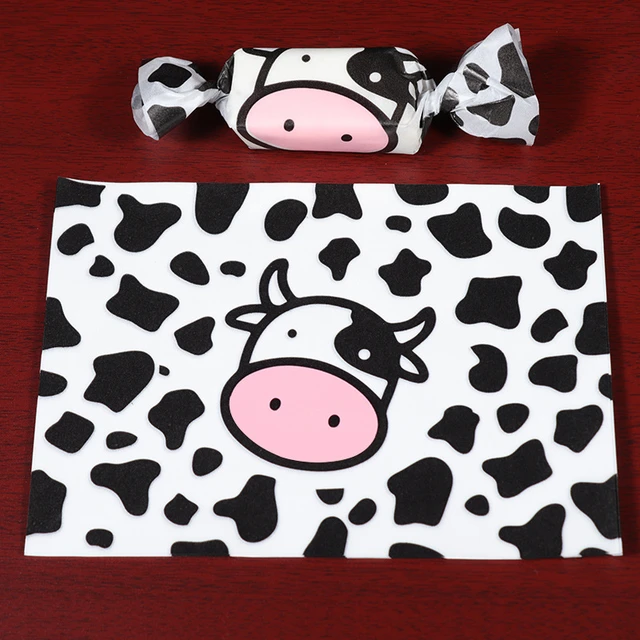 AQ Cute Cow Pattern Nougat Wrapping Paper For Baby Birthday Party