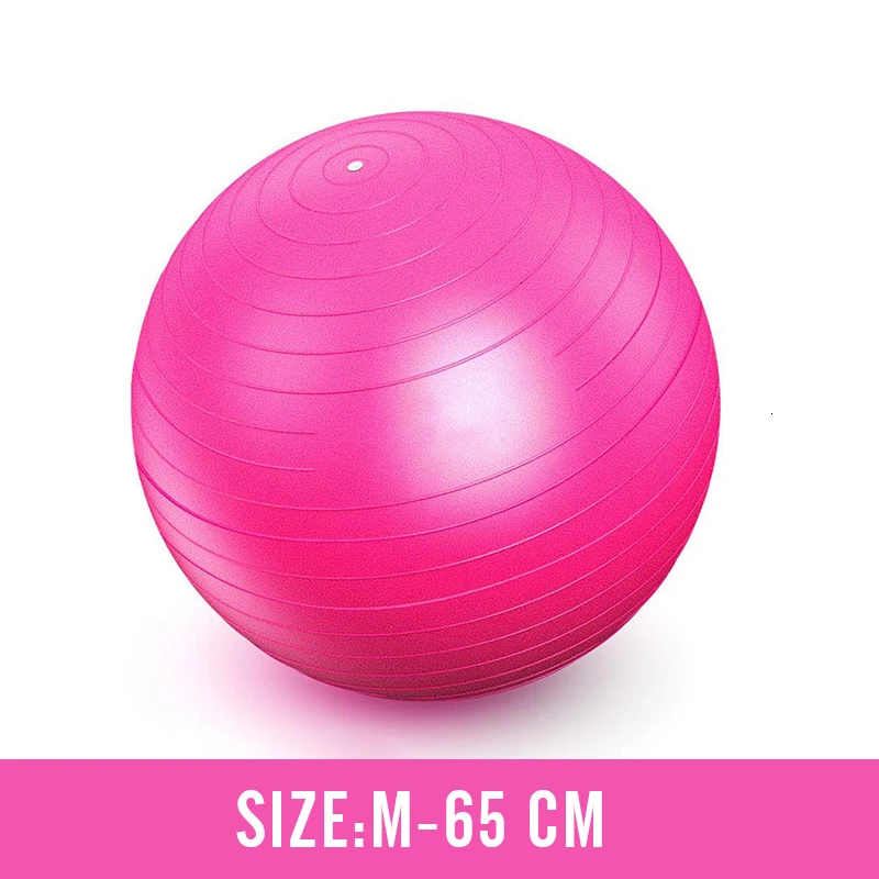 55-75 см утолщение Пилатес Йога шары для женщин бола Пилатес фитнес спортзал фитбол для баланса тренировки стабильность швейцарский мяч - Цвет: Pink 65 cm