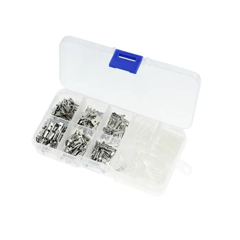 

180PCS/box Silver Insulated Wire Connector Electrical Wire Crimp Terminals 2.8 4.8 6.3mm Spade Connectors Assortment Kit