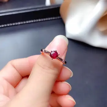 

Natural And Real Ruby Ring Gemstone Wedding Engagement Rings for Women Fine Jewelry Gift Wholesale
