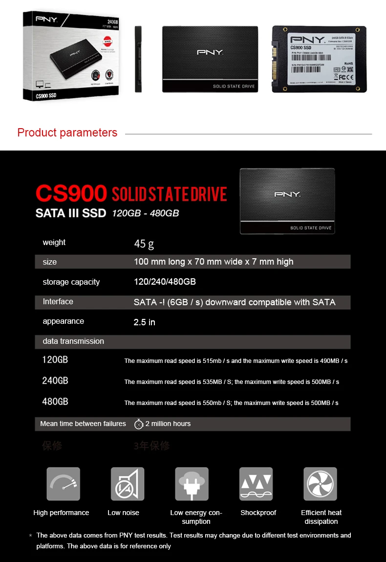 PNY SSD CS900 240G 2.5 Sata 3 –