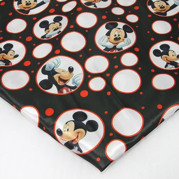 

50*140CM Cartoon Mouse Printed Patchwork Printed Satin Fabric for Tissue Kids Bedding Home Textile for Sewing Doll,c1262