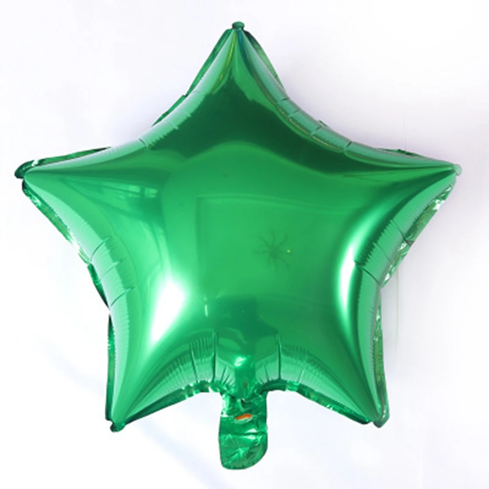 Green 1" пятиконечная звезда Алюминиевая фольга алюминиевая пленка воздушный шар Узелок Свадьба День рождения украшение принадлежности для свадебной комнаты макет - Цвет: Green