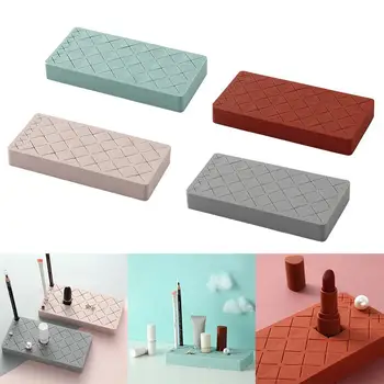 

8/18/28 Grid Silicone Lipstick Storage Rack Cosmetic Storage Box Multi-grid Makeup Display Stand Women Makeup Holder Organizer